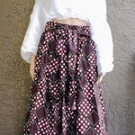 Women Long maxi Skirt - Black/Red/YellowIndia BatikSKIRT