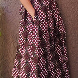 Women Long maxi Skirt - Black/Red/YellowIndia BatikSKIRT
