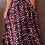 Women Long maxi Skirt - Black/Red/YellowIndia BatikSKIRT