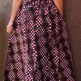 Women Long maxi Skirt - Black/Red/YellowIndia BatikSKIRT