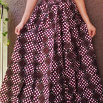 Women Long maxi Skirt - Black/Red/YellowIndia BatikSKIRT
