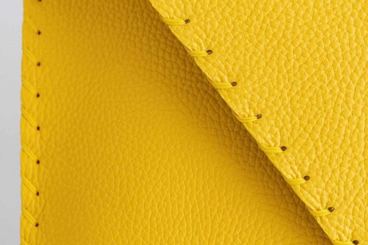 Yellow Leather ClutchANA KOUTSIBAGS