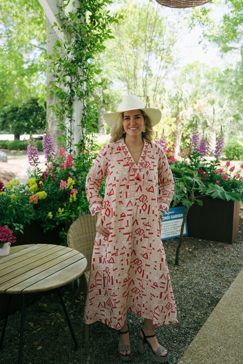 Zainab - Kuba Tomato with Tomato EmbroideryAlamwarDRESS
