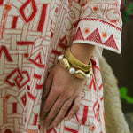Zainab - Kuba Tomato with Tomato EmbroideryAlamwarDRESS