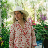 Zainab - Kuba Tomato with Tomato EmbroideryAlamwarDRESS
