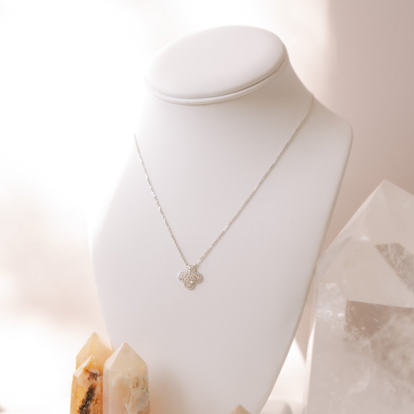 14k Diamond Clover NecklaceZiabird Private LabelNecklaces