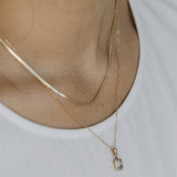 14k Solid Gold Herringbone Chain (2 Lengths)WellereeNecklaces