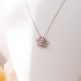 14kt Sapphire & Diamond Floral NecklaceZiabird Private LabelNecklaces
