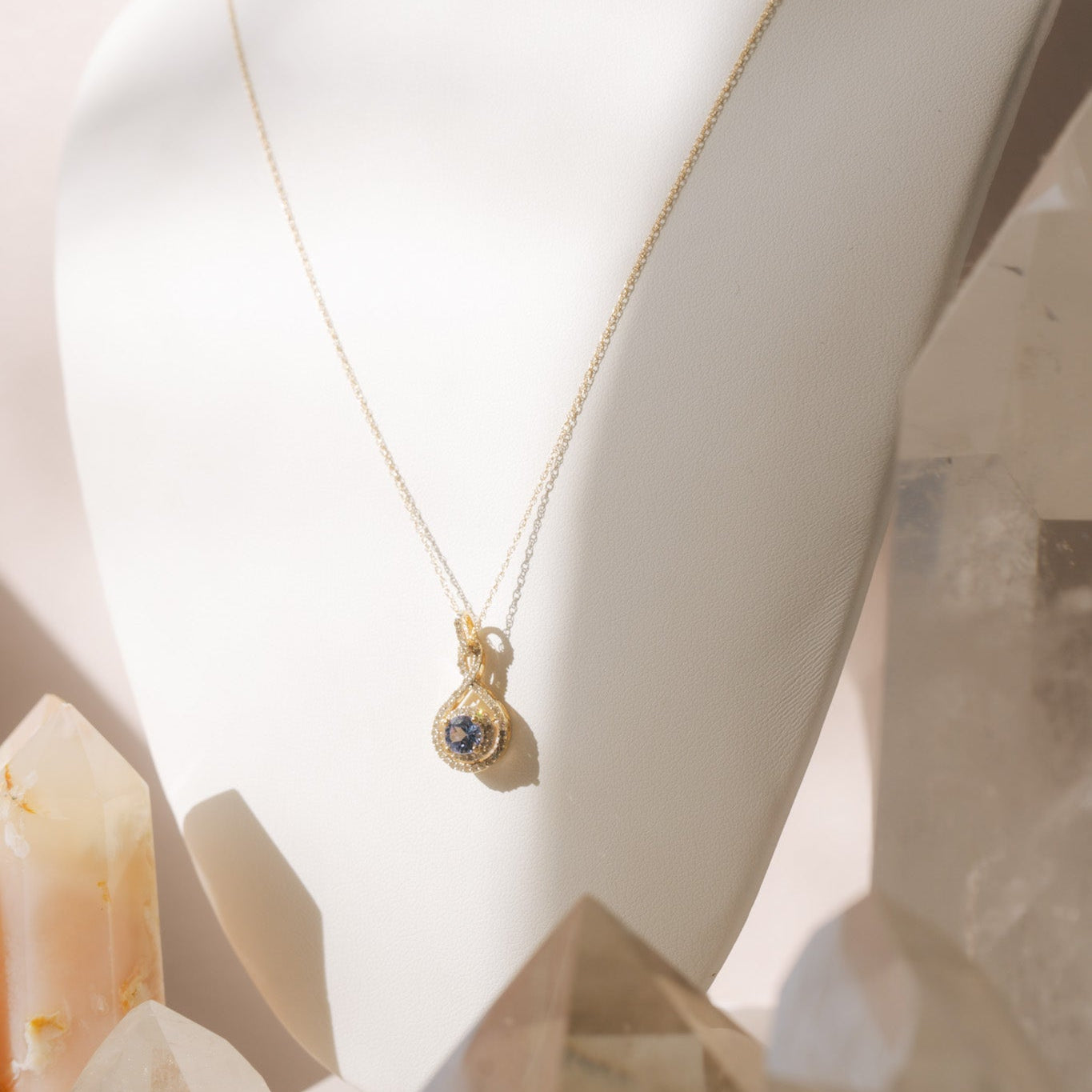 14kt Tanzanite & Diamond NecklaceZiabird Private LabelNecklaces