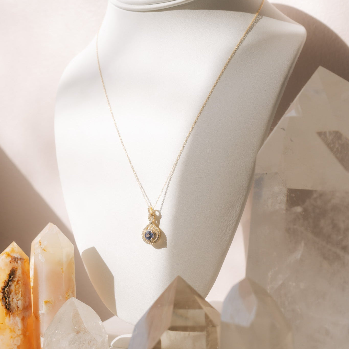 14kt Tanzanite & Diamond NecklaceZiabird Private LabelNecklaces