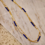 2-Strand Lapis and Chain NecklaceBeth ZinkNecklace