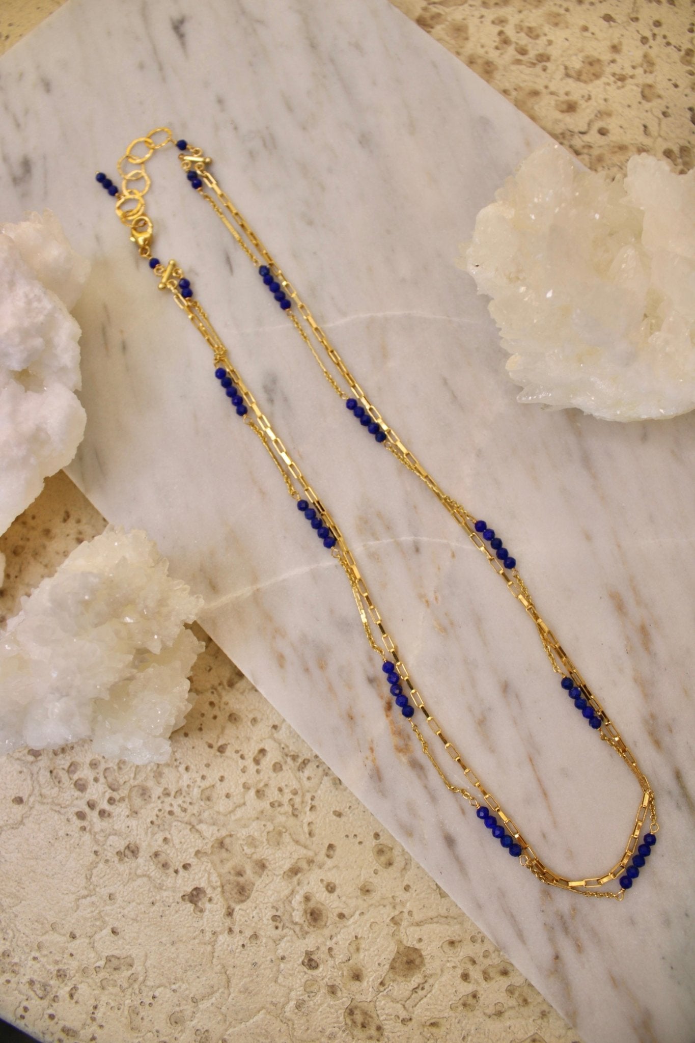 2-Strand Lapis and Chain NecklaceBeth ZinkNecklace