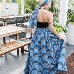 African Wax Cotton Skirt- Blue/ BlackRare FindsSkirt