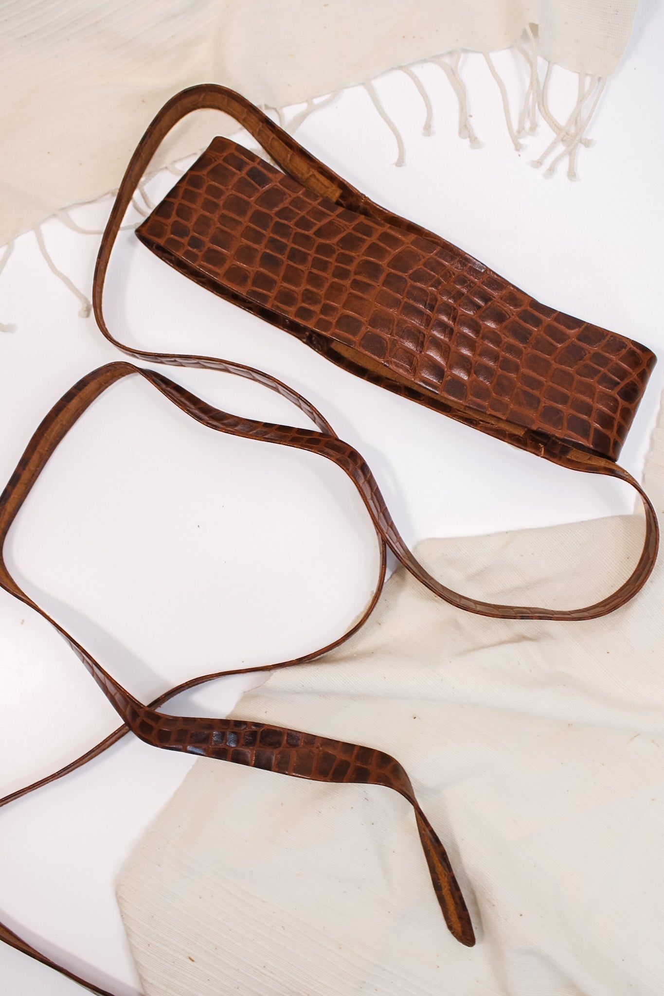 Alligator Tan Wrap BeltAdaBelts