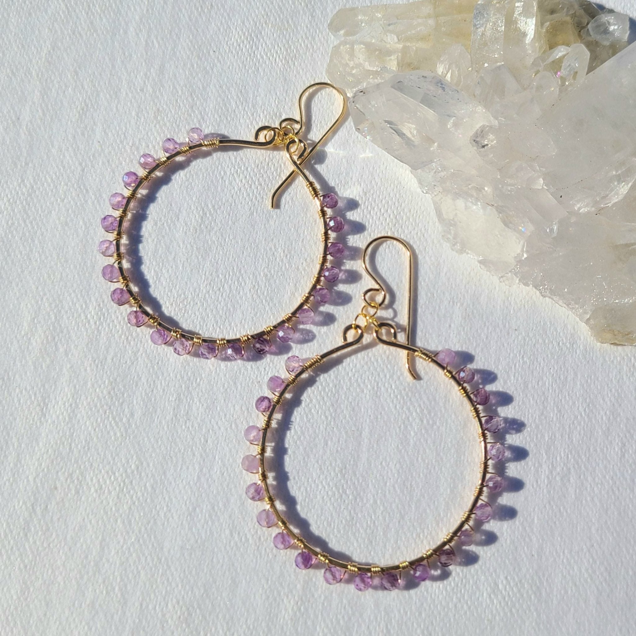 Amethyst Full Wrap Hoop #1465James & JezebelleEarrings