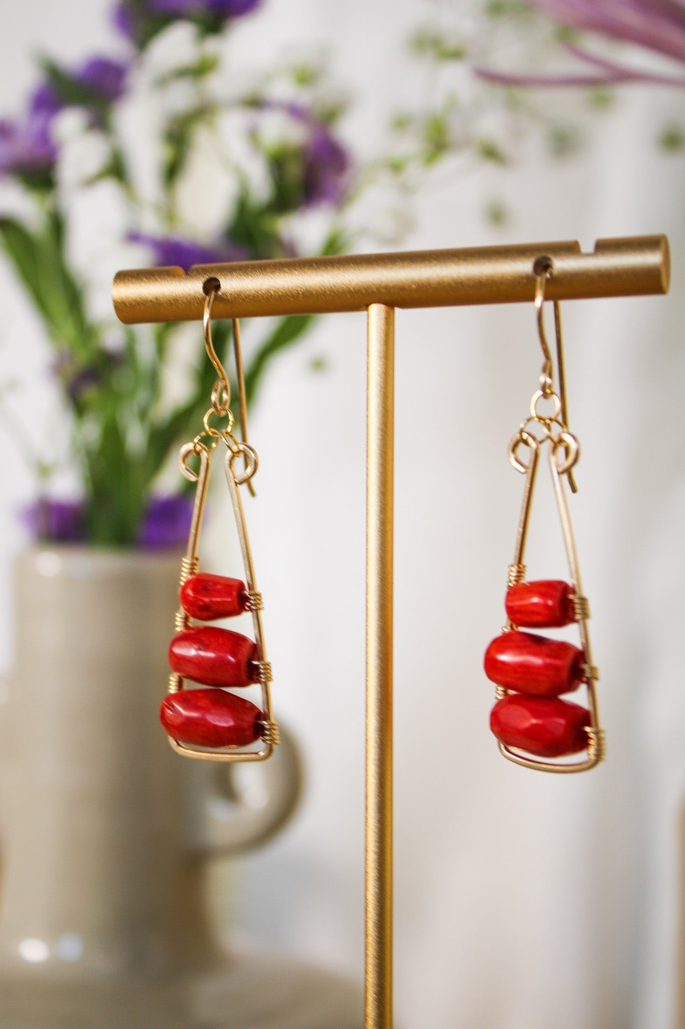 Apple Coral Earrings #1420James & JezebelleEarrings