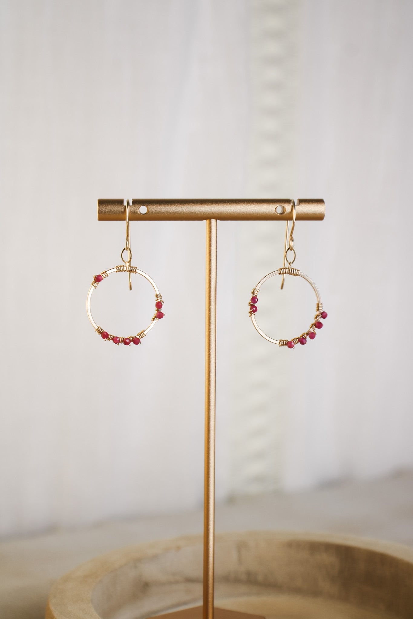 Asymmetrical Ruby Earrings #7113James & JezebelleEarrings