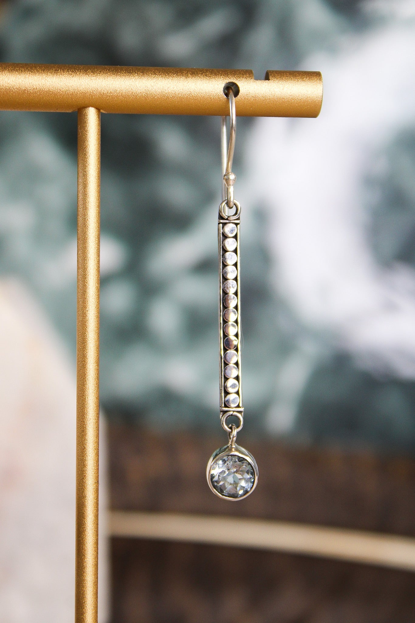 Bali Silver with Blue TopazJinjaEarrings