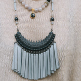 Black Jasper, Gray Quartz, Black Jade Bead Necklace 10BHBella Smith DesignsNecklaces