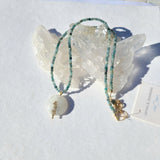 Blue Tourmaline & Solar Quartz Necklace #8041James & JezebelleNecklaces