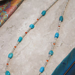 Blue Turquoise & Shell Boho NecklaceRare FindsNecklaces