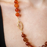 Carnelian Statement Diamond Lock NecklaceBeth ZinkNecklaces