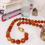 Carnelian Statement Diamond Lock NecklaceBeth ZinkNecklaces