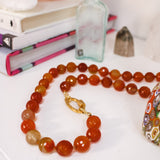 Carnelian Statement Diamond Lock NecklaceBeth ZinkNecklaces