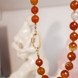 Carnelian Statement Diamond Lock NecklaceBeth ZinkNecklaces