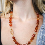 Carnelian Statement Diamond Lock NecklaceBeth ZinkNecklaces
