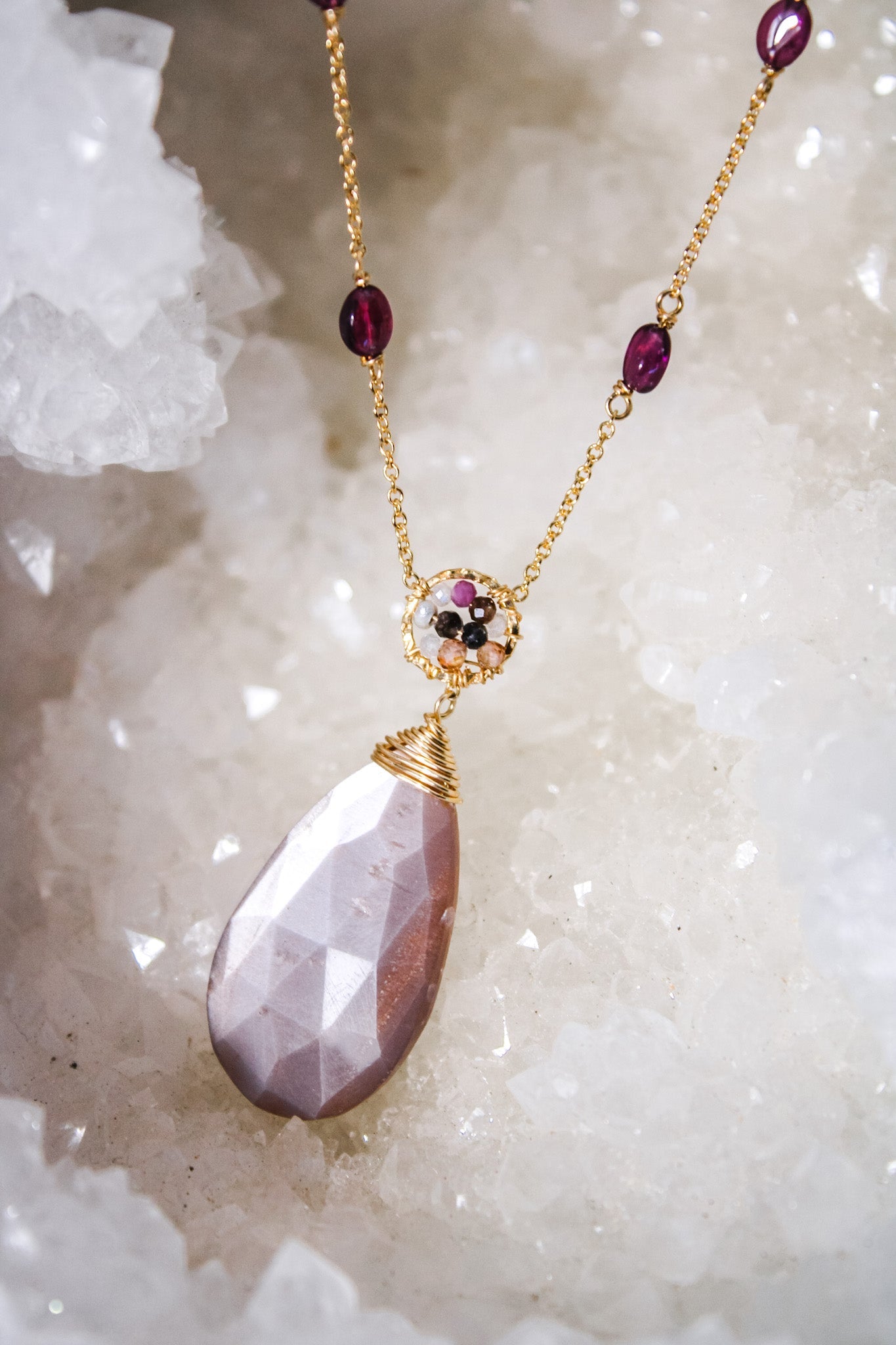 Chocolate Moonstone Necklace #5170Michelle PresslerNecklace