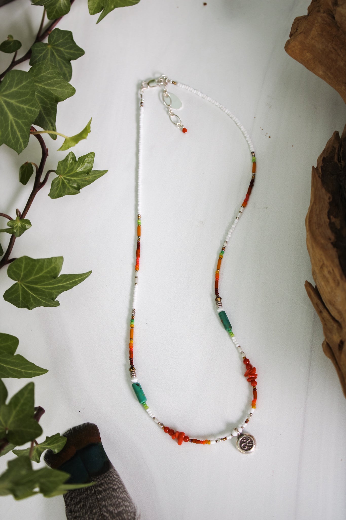 Coral and Turquoise Necklace #5989ChipitaNecklaces