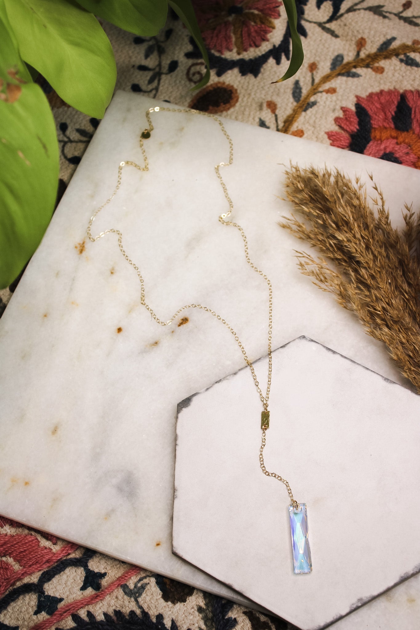 Crystal Rectangle NecklaceKenda KistNecklace