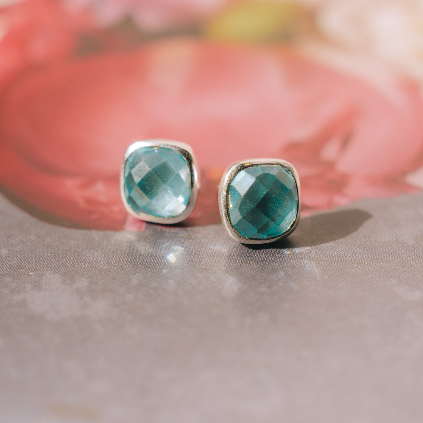 Cushion Studs: Sterling Silver (4 Colors)TreisiEarrings