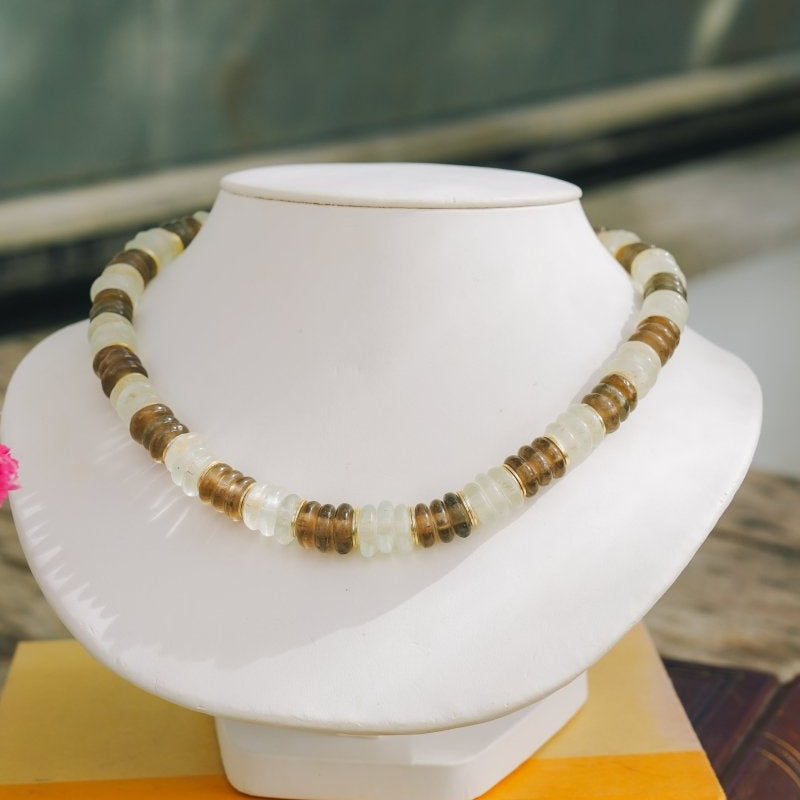 Dark Bone Beads, Moonstone Accent NecklaceRobin JacksonNecklaces