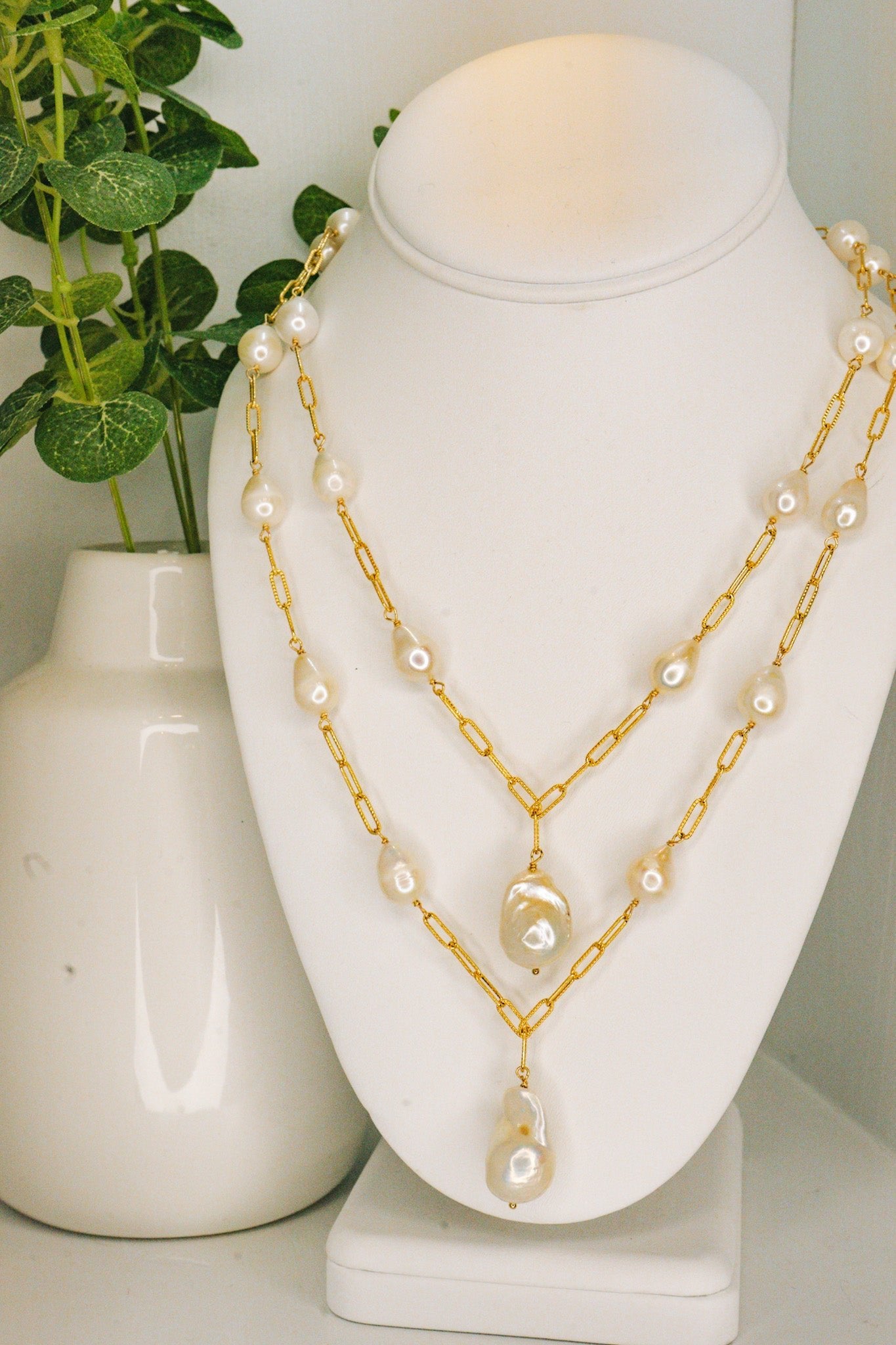 Double Strand Baroque Freshwater Pearl NecklaceBeth ZinkNecklace