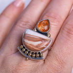 Emergence Ring: Sunstone & Willow Creek Jasper Size 8Mahka JewelryRings