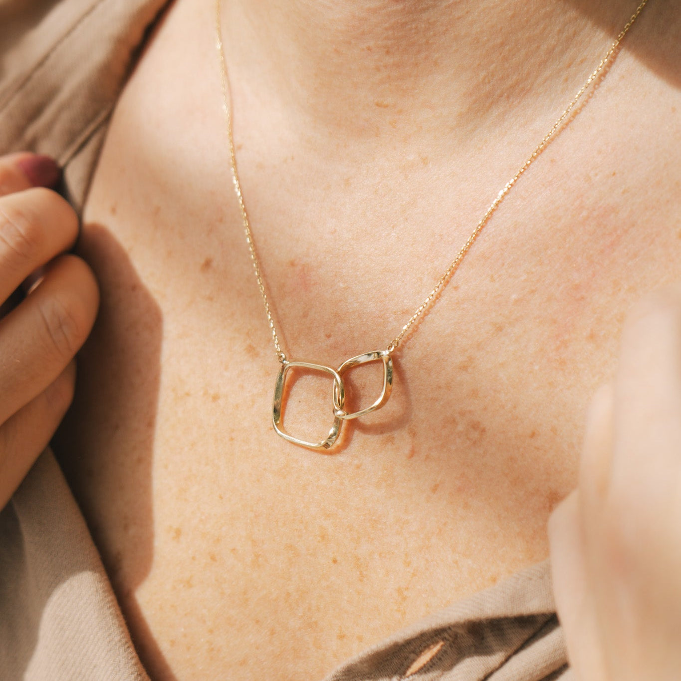Interlocking Squares 10k NecklaceZiabird Private LabelNecklaces