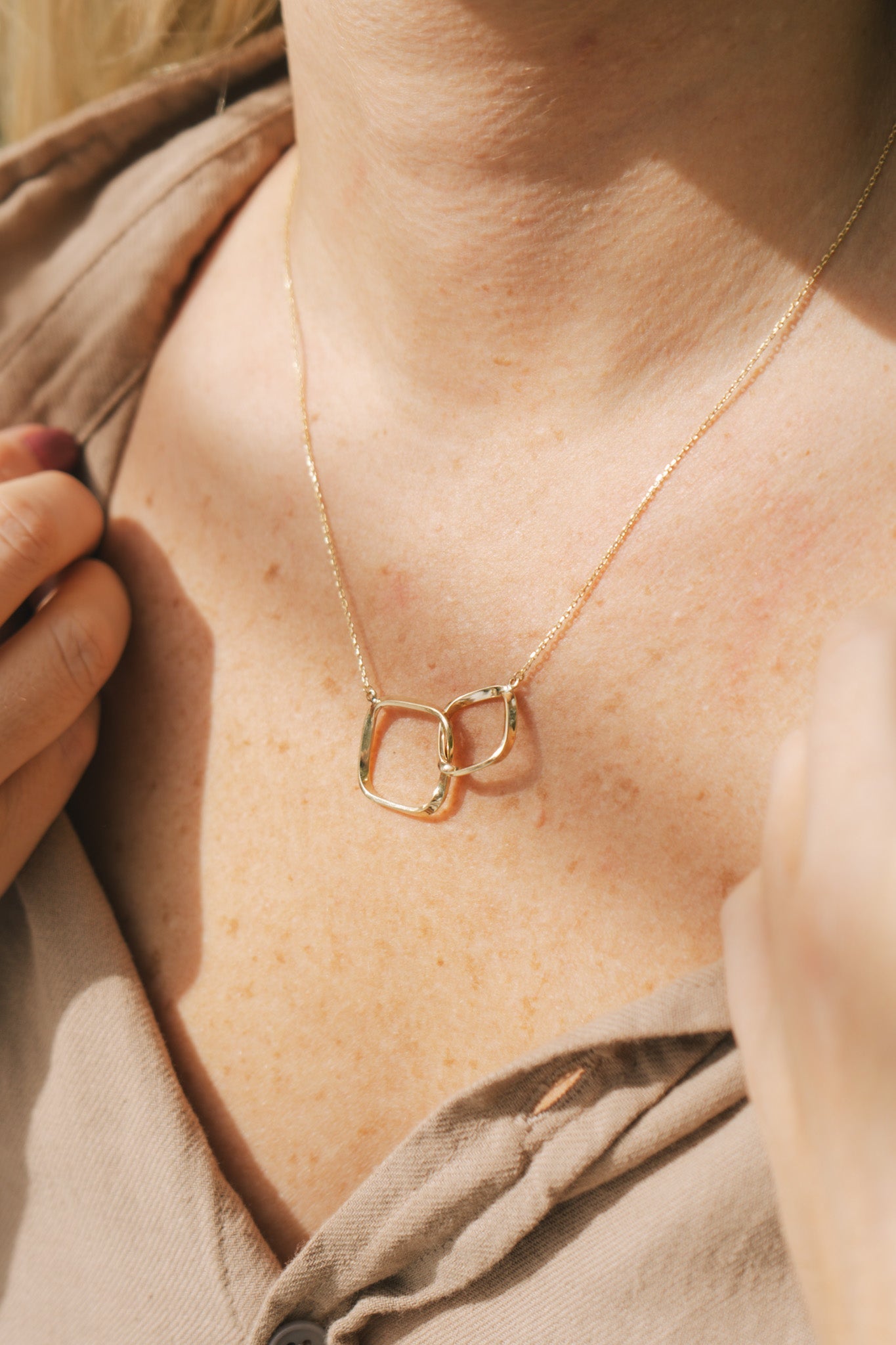 Interlocking Squares 10k NecklaceZiabird Private LabelNecklaces