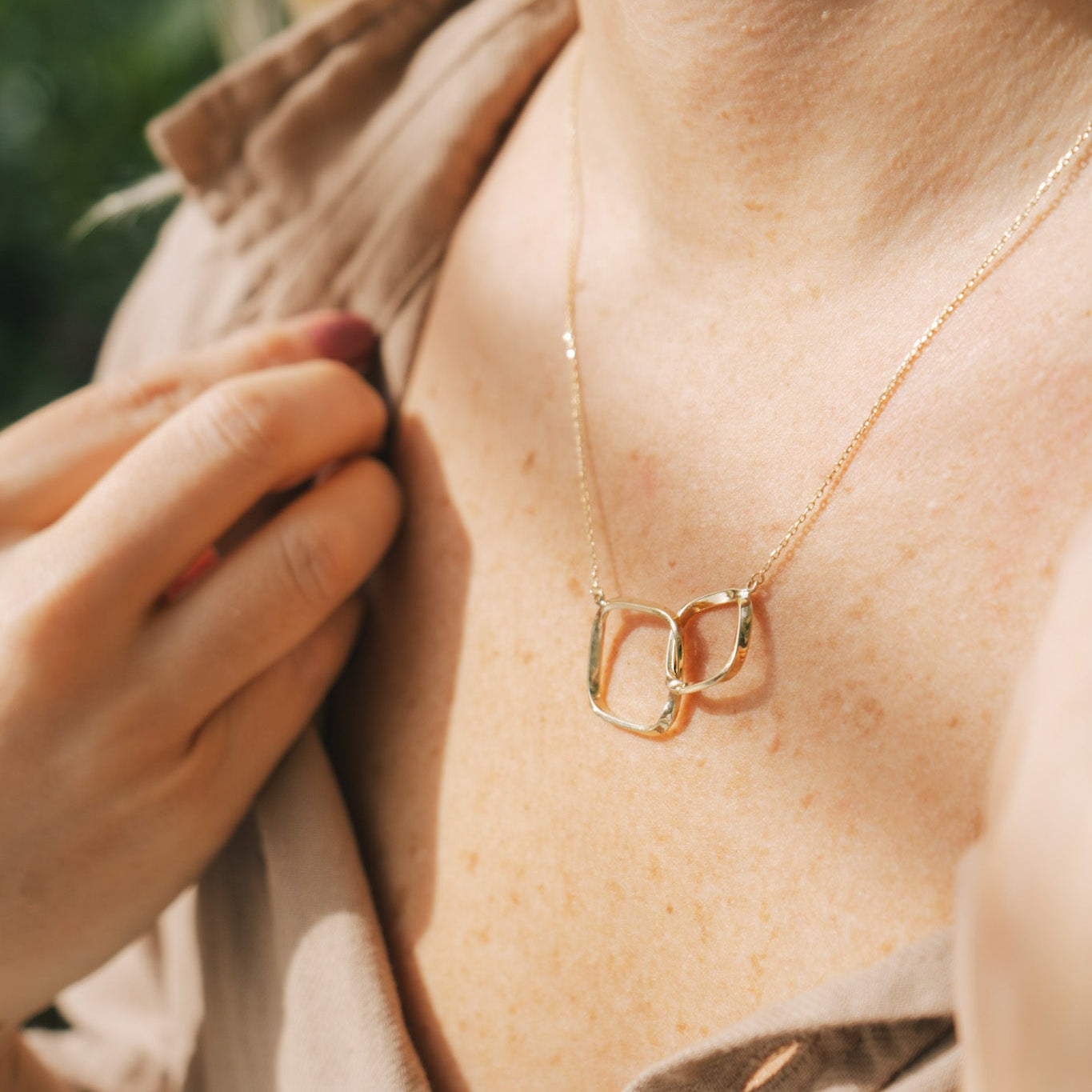 Interlocking Squares 10k NecklaceZiabird Private LabelNecklaces