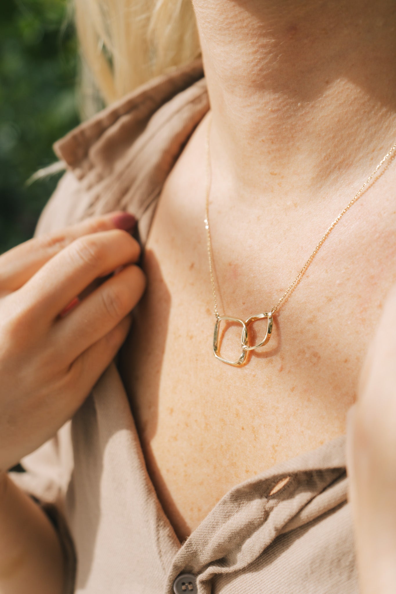 Interlocking Squares 10k NecklaceZiabird Private LabelNecklaces