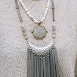 Ivory Quartz Bead Pendant Necklace 6BHBella Smith DesignsNecklaces