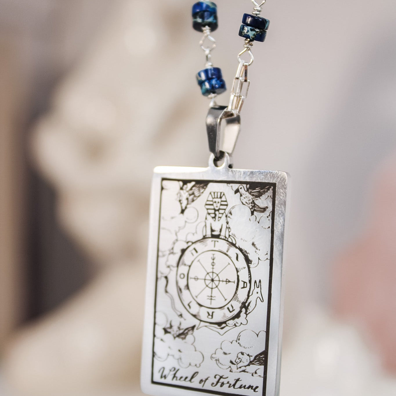 Jasper Silver Fortune Tarot NecklaceBeth ZinkNecklaces