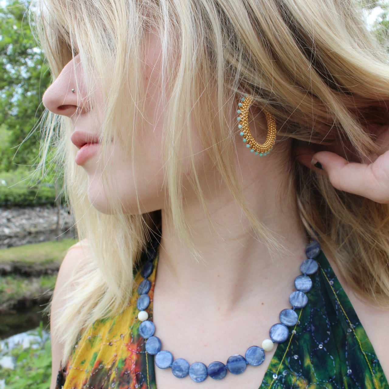 Kyanite and Mother of Pearl NecklaceDebra PyeattNecklace