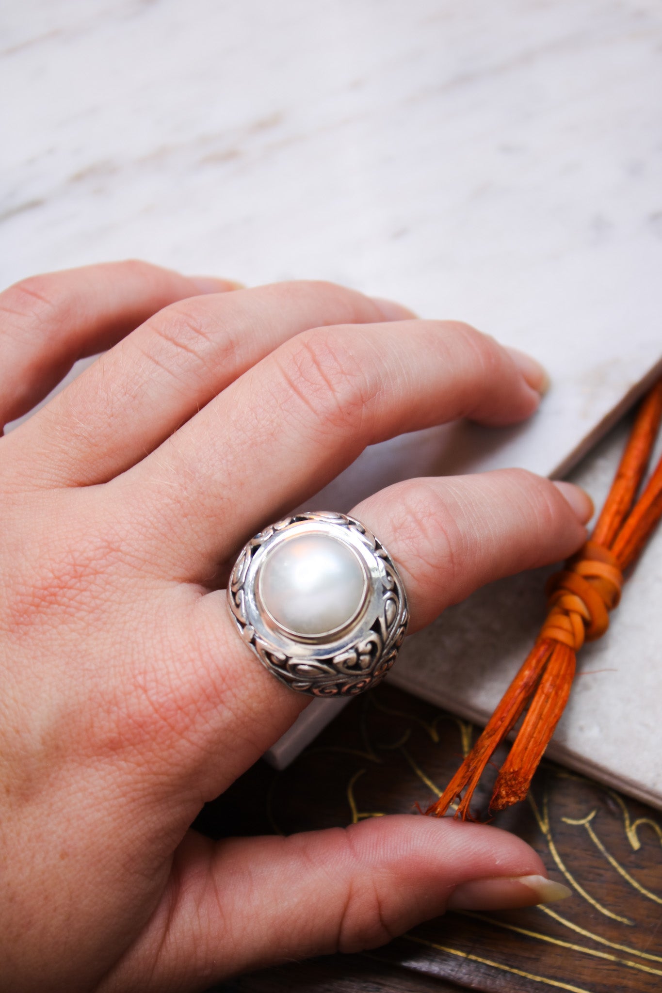 Officina Bernardi Ring Divina White Pearl – Smyth Jewelers