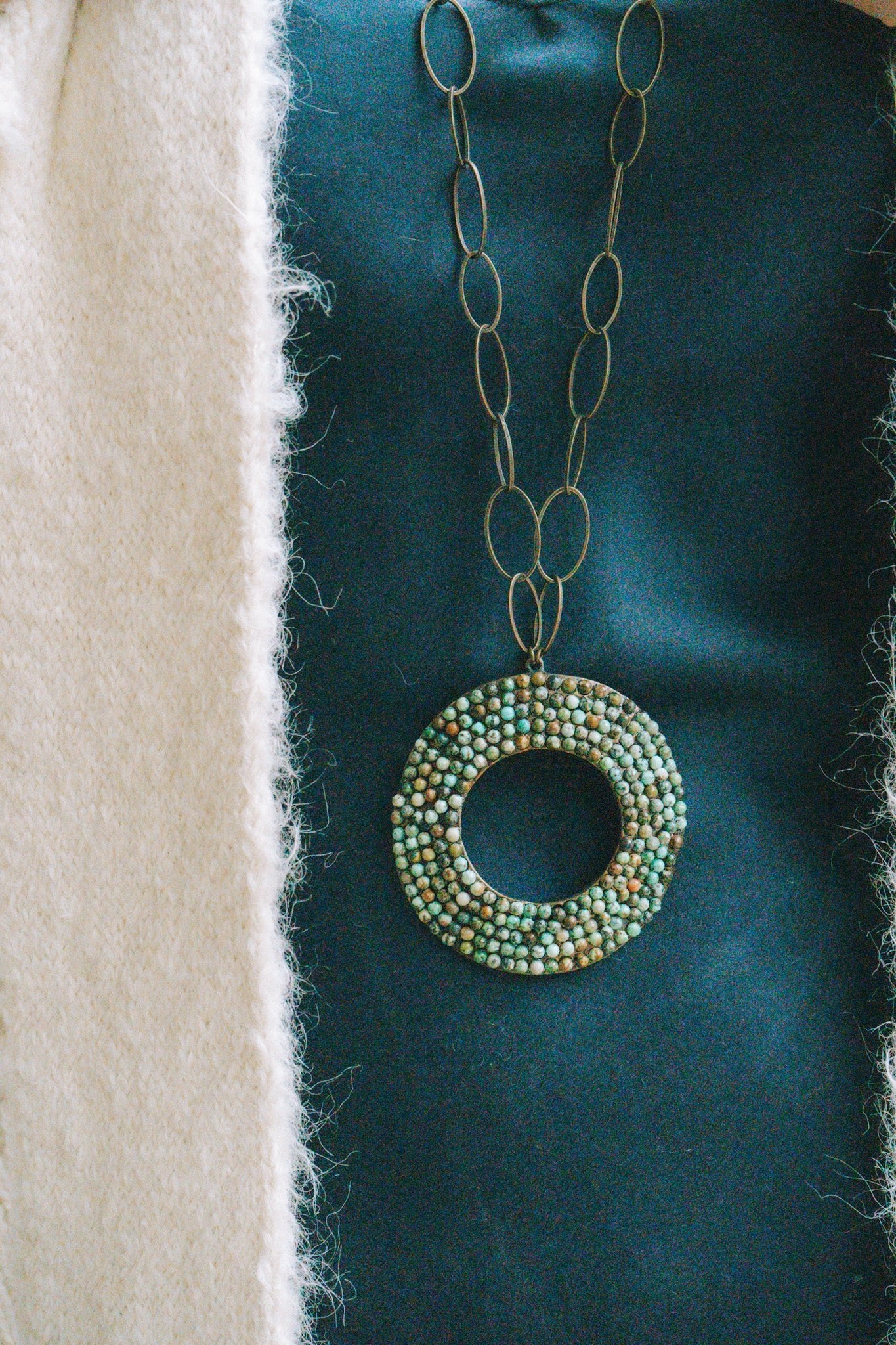 Large Donut Necklace- African TurquoiseRebel DesignsNecklace