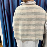 Large Sleeveless Sweater- Natural Grey StripesGallego Desportessweater