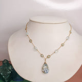 Larimar & Opal Teardrop Pendant Necklace #4690Michelle PresslerNecklace