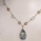 Larimar & Opal Teardrop Pendant Necklace #4690Michelle PresslerNecklace