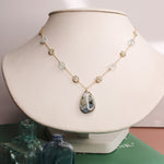 Larimar & Opal Teardrop Pendant Necklace #4690Michelle PresslerNecklace
